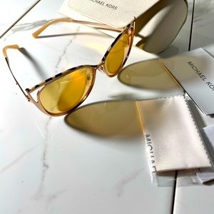 Michael Kors Gold Mirrored Cat-eye Sunglasses